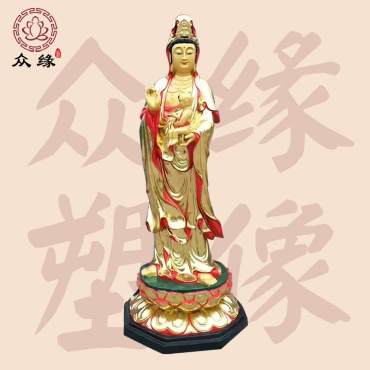 陕西铜雕观音菩萨佛像