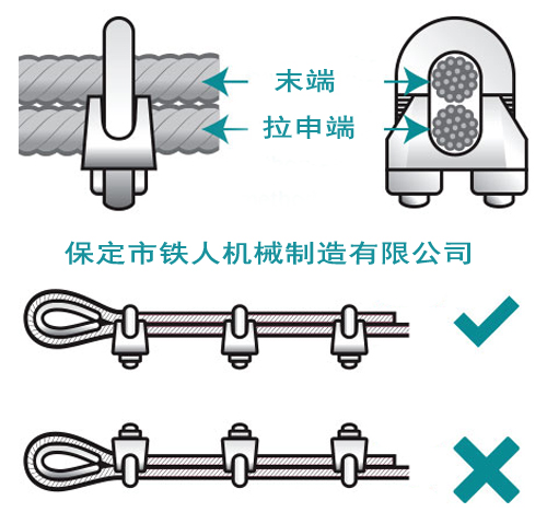 钢丝绳夹头高强度卡头电镀船用卡头 钢丝绳夹
