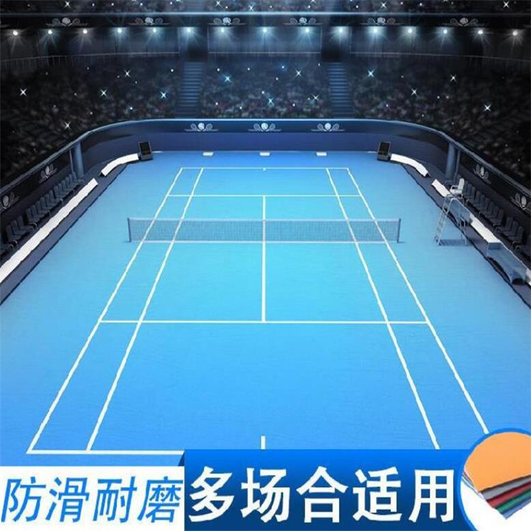 武汉乒乓球场运地胶 360图案定制地胶 实体厂家