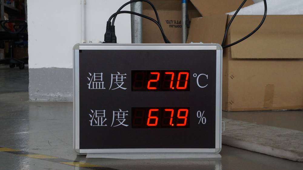 LED温湿度、温湿度显示屏、大屏温湿度检测、车间温湿度显示屏