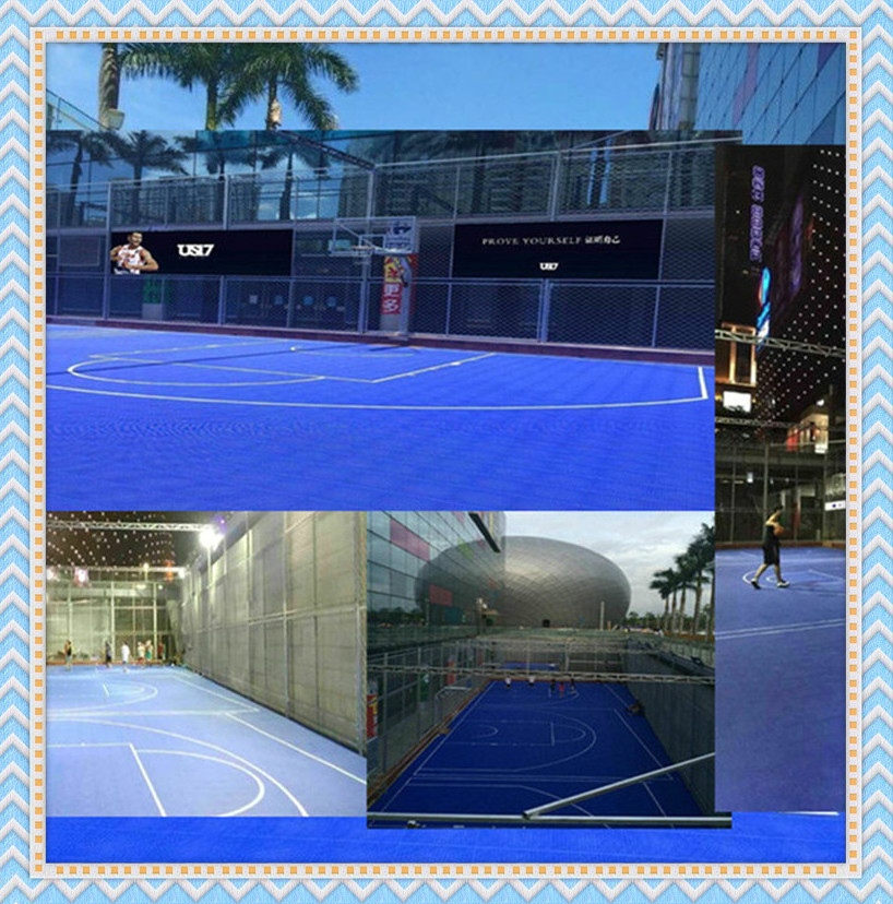 青岛篮球场拼装地板