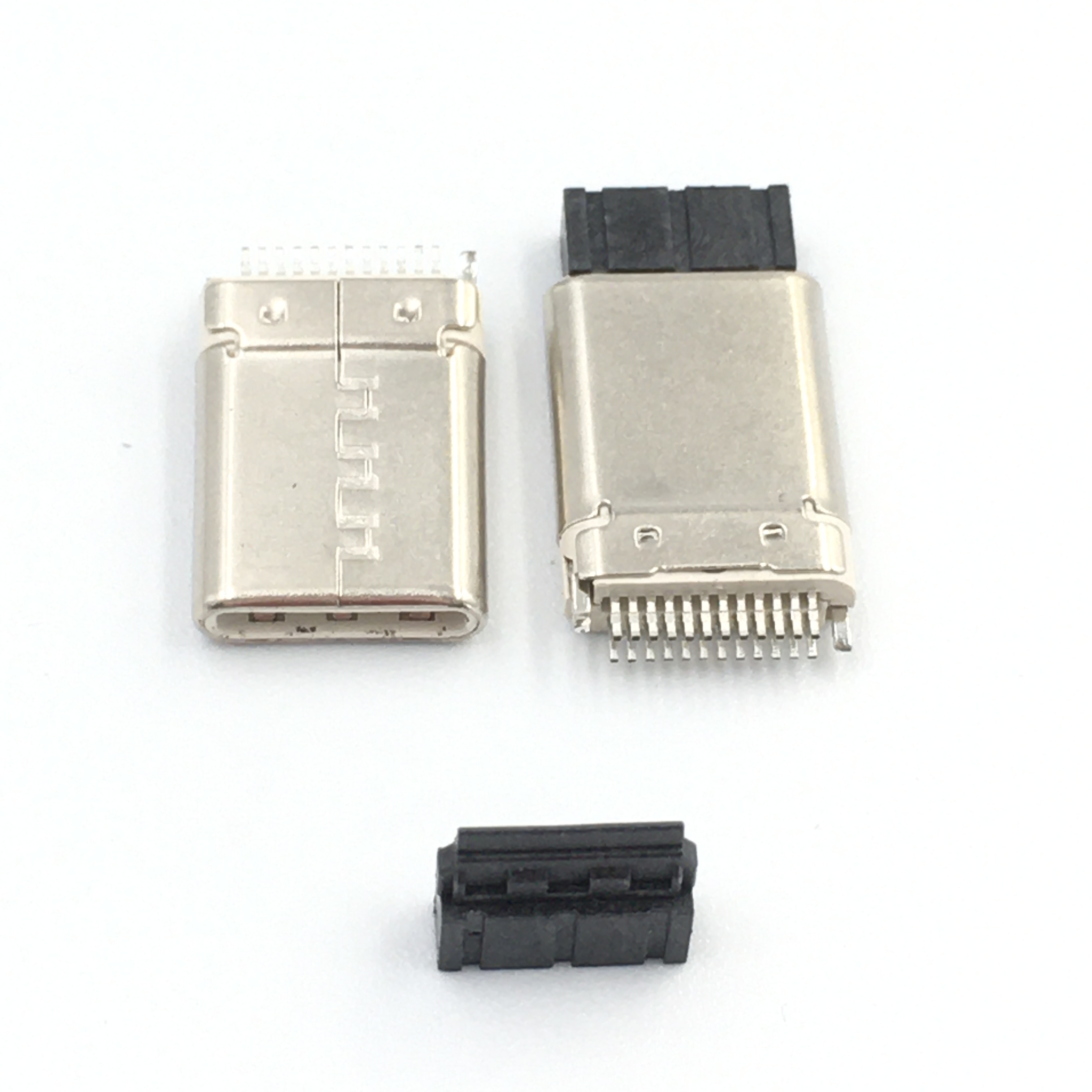 祯煌科技USB连接器Type-c公头24P夹板0.8加塞