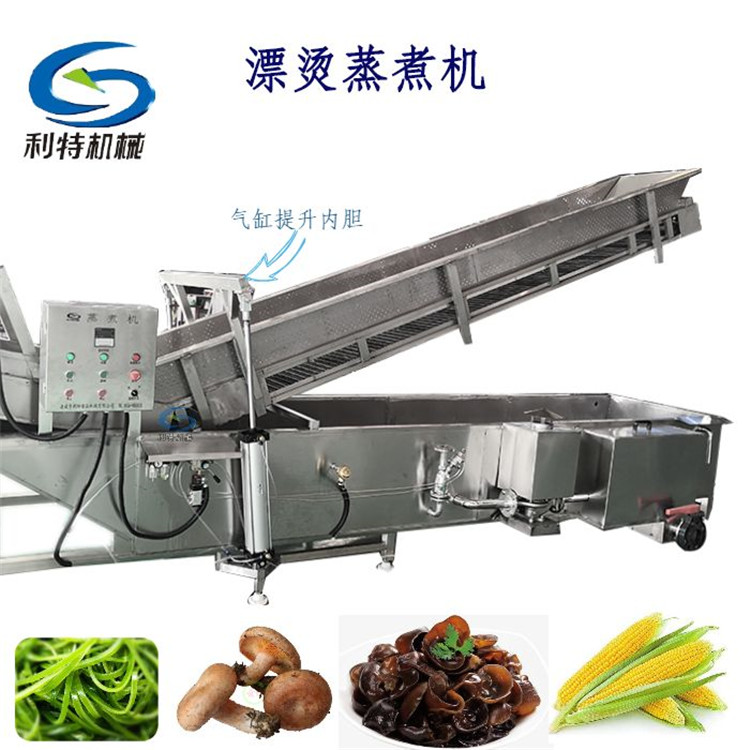 诸城利特食品机械 全自动蔬菜漂烫杀青线 江苏蔬菜护色机生产厂家