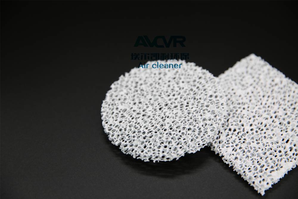 定制除异味紫外线光触媒发泡陶瓷滤网UV光催化板工业废气环保泡沫陶瓷材料