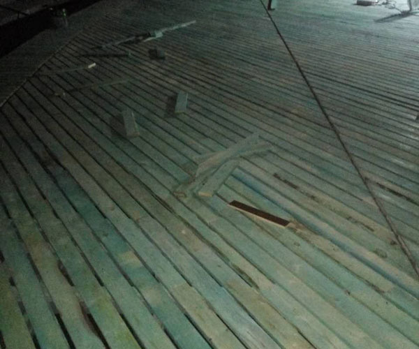 天门舞台木地板施工