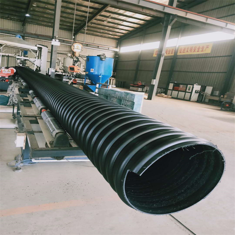 钢带增强HDPE螺旋波纹管**排水排污管dn600建塑厂家