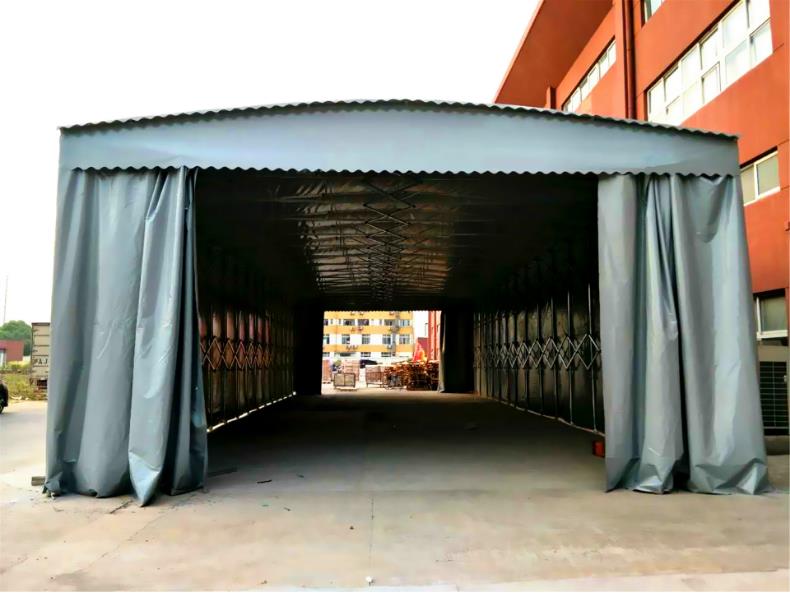 广安伸缩式移动雨棚 可移动式大型雨棚 免费上门测量设计安装