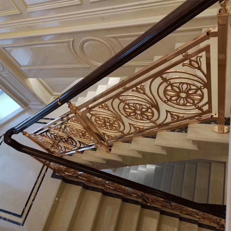 欧式铜艺楼梯栏杆参考效果图欢迎别墅豪宅定做