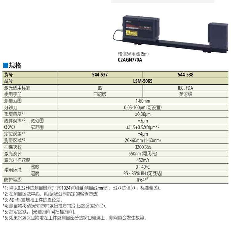 日本三丰仪器仪表 进口激光测径仪