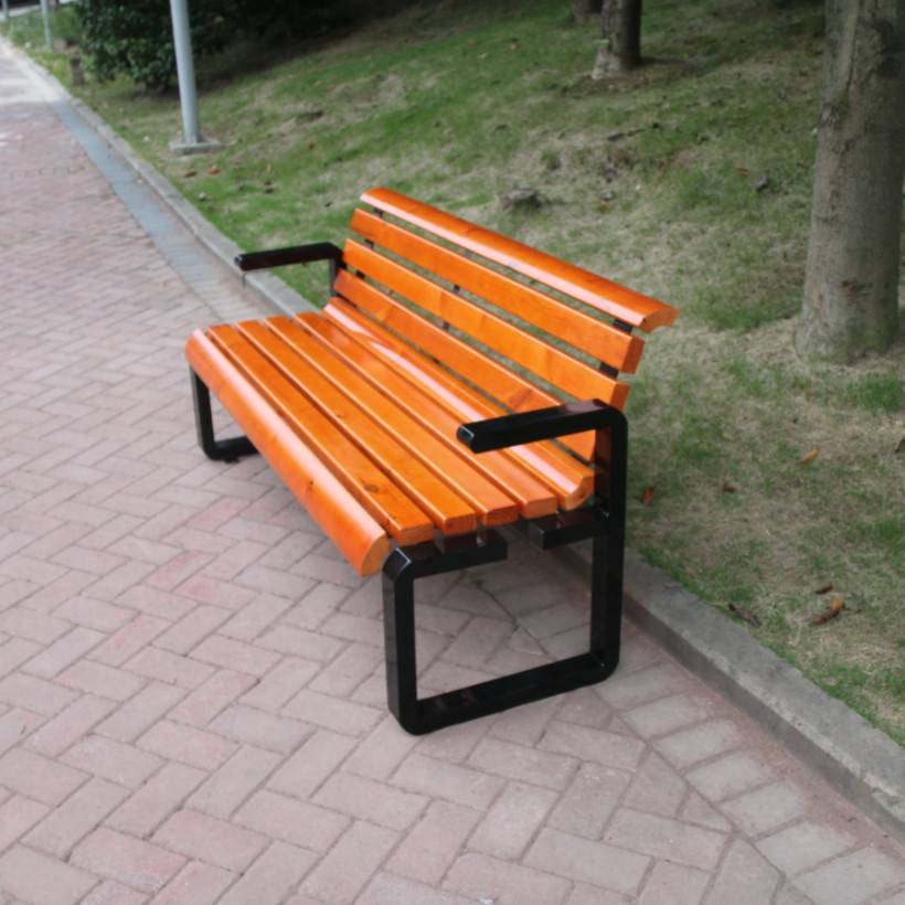 景区菠萝格公园椅批发 广场公共用椅现货 塑钢木椅条公园椅