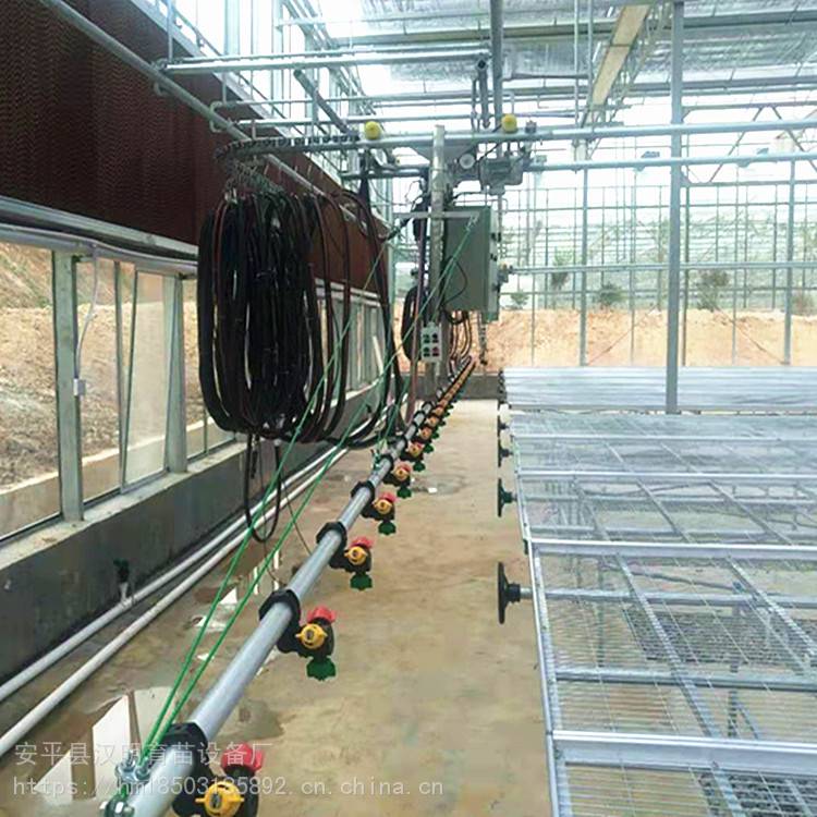 十堰温室大棚喷灌机跨间移动汉明自动喷灌机厂家