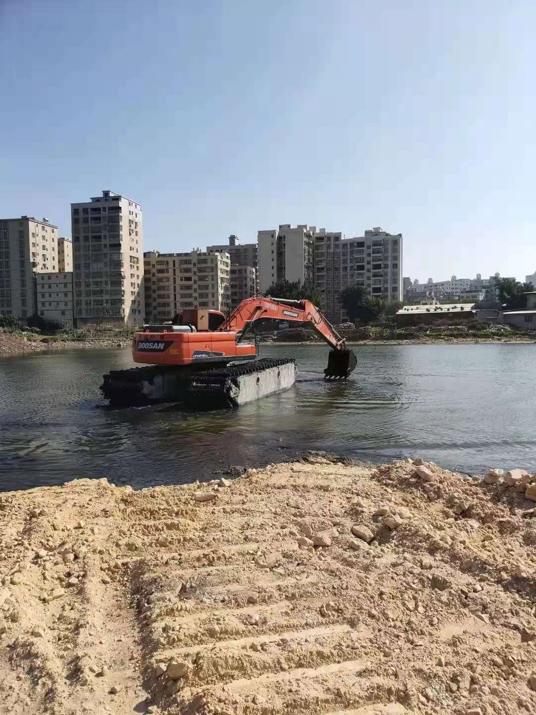 天门水挖机出租费用 水陆挖机租赁