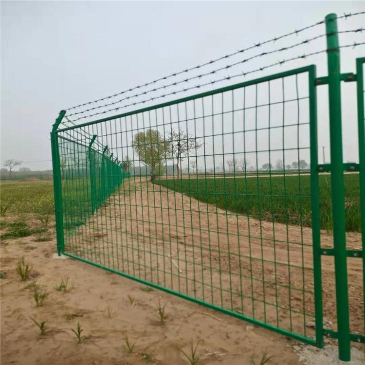 浸塑钢板网护栏 围网防护网 框架护栏网