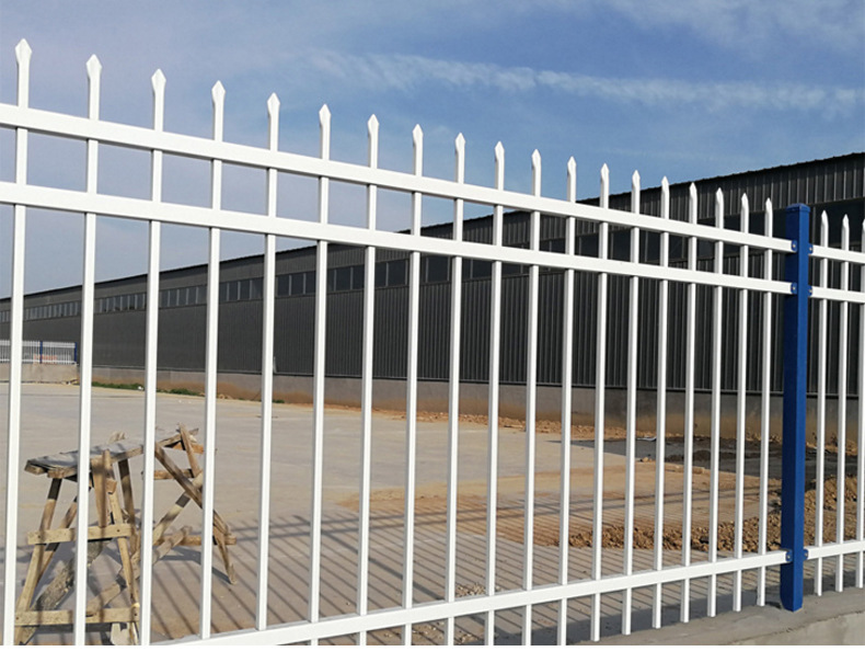 佛山工业区锌钢护栏 学校外围墙栅栏 二横杆围栏