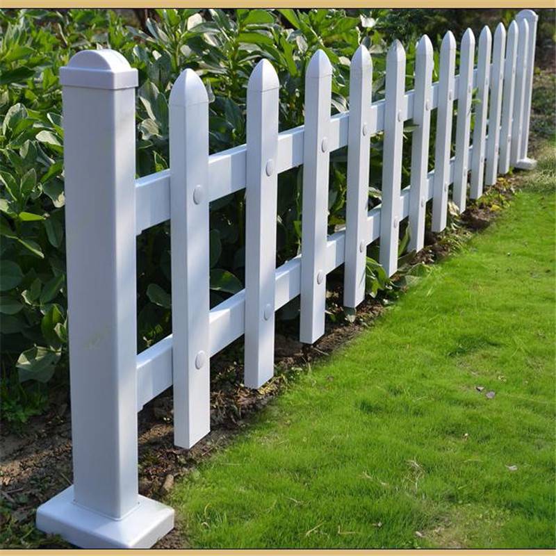pvc塑钢栅栏公园草坪护栏小区白色草坪花园绿化带围栏防护栏批发