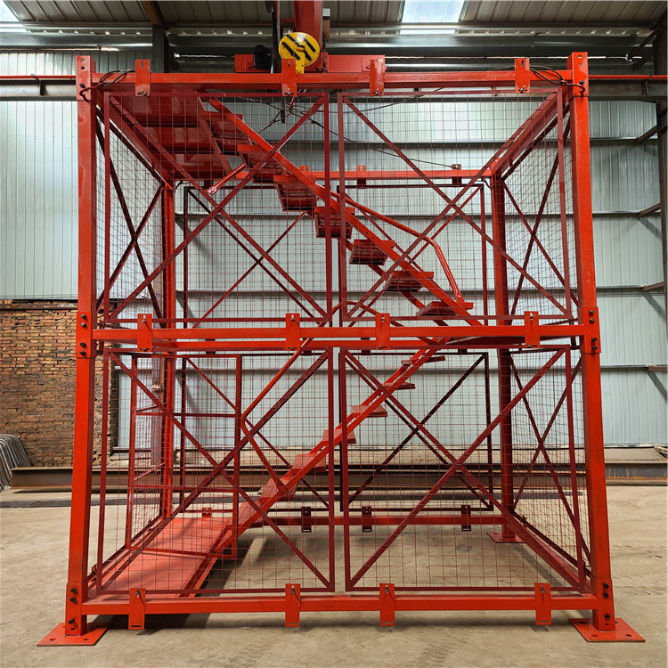 桥梁施工安全梯笼平台 箱式安全梯笼 施工安全爬梯 组合式梯笼