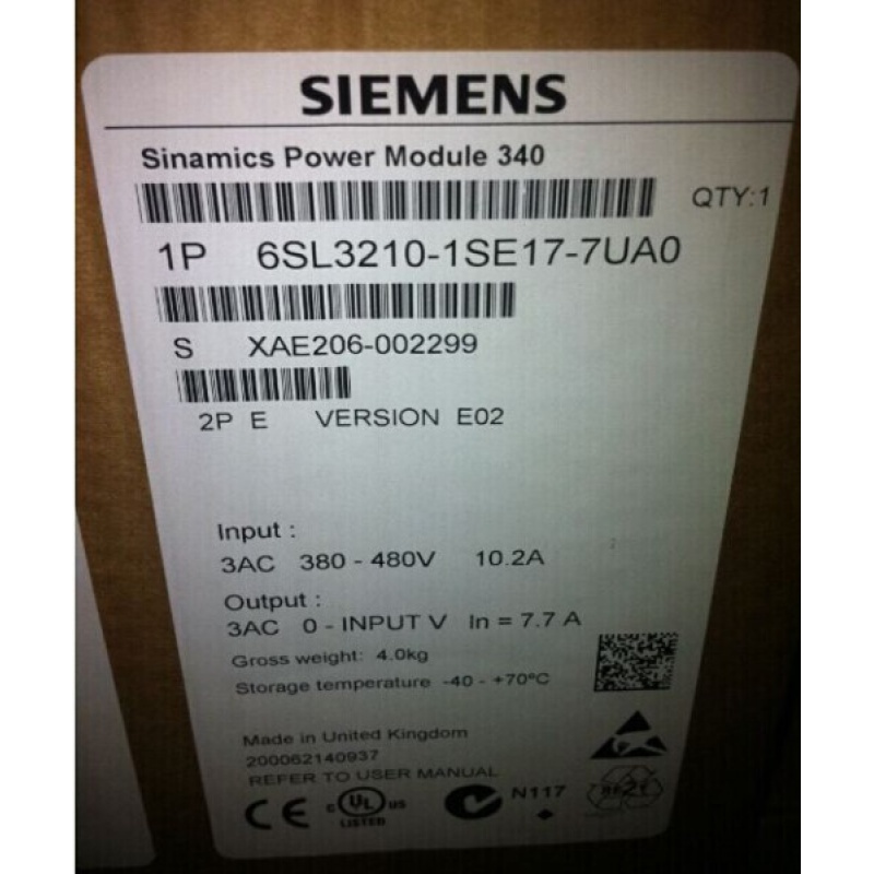 西门子S120变频器6SL3120-2TE21-0AA3 供应商