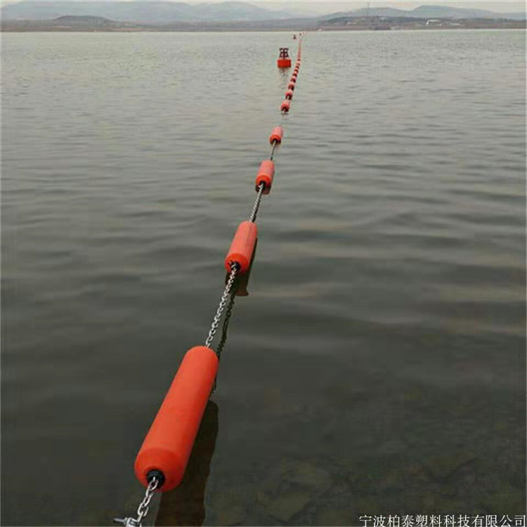 PE拦污装置浮漂 广东河道保洁装置供应 浮筒拦污装置