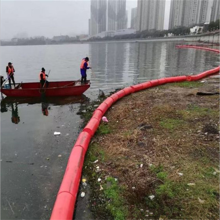 河道拦污网浮筒 绳索串联水上载污带浮漂