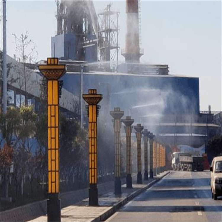 立杆式喷雾设备 贵阳工厂道路降尘喷雾桩公司 运行稳定