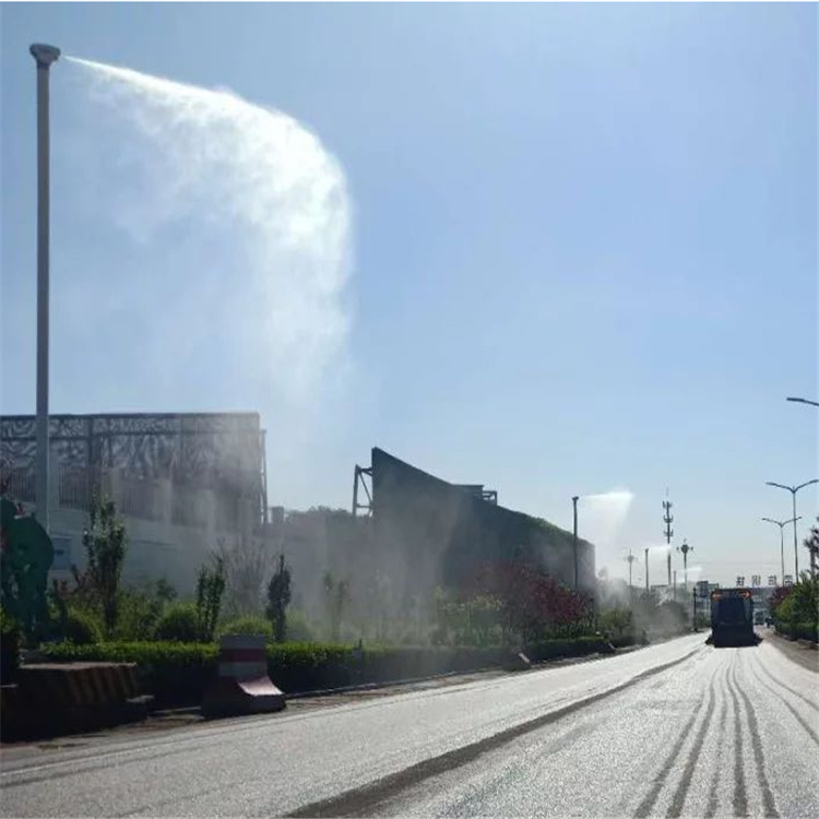 立杆式喷雾设备 广安工厂道路降尘喷雾桩直供 质地细腻