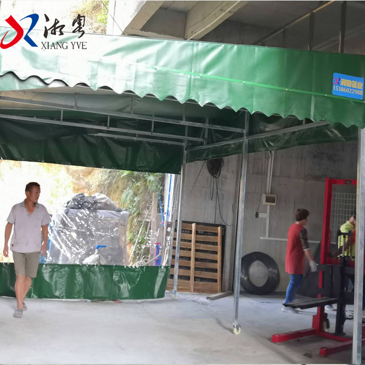 珠海露天移动仓库棚 吉大XYJD-07篮球场移动雨棚 电动导轨式推拉篷安装方便