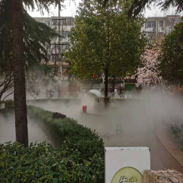 降温加湿造雾设备 邓州小区人工造雾设备 安装