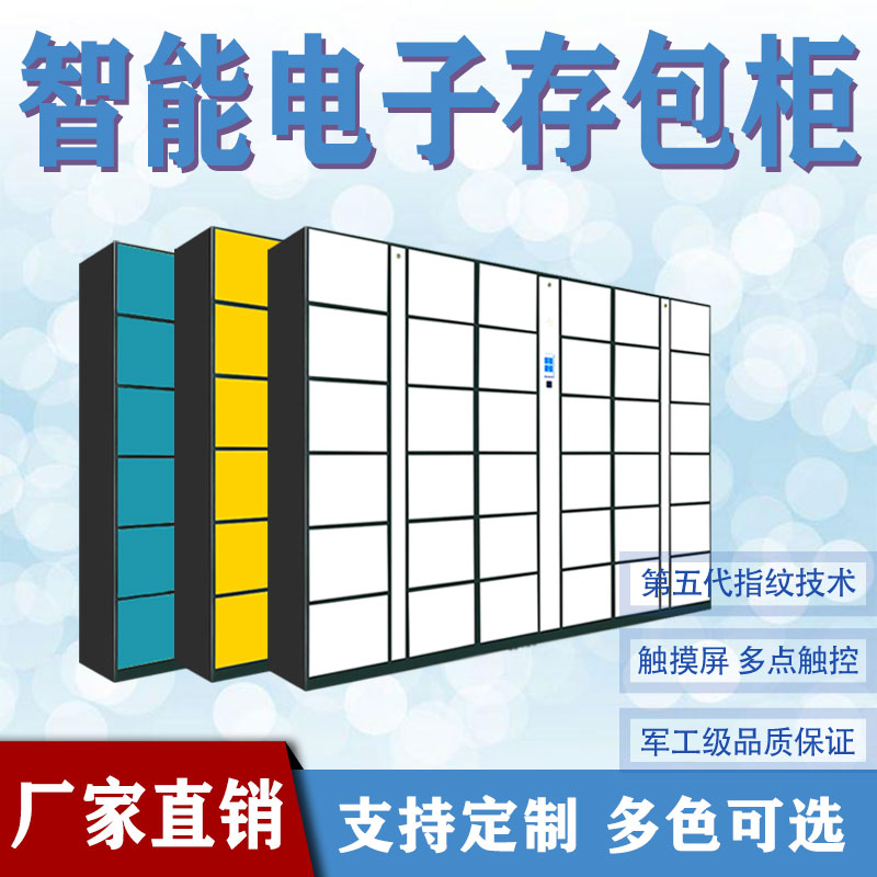 广州厂家指纹刷卡智能存包柜扫码电子柜智能快递柜共享柜