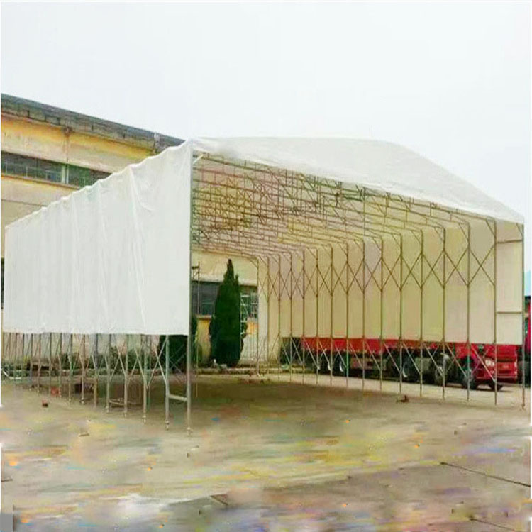 河池巴马治室外大型推拉篷 移动式围布雨蓬订做 工地建筑推拉棚