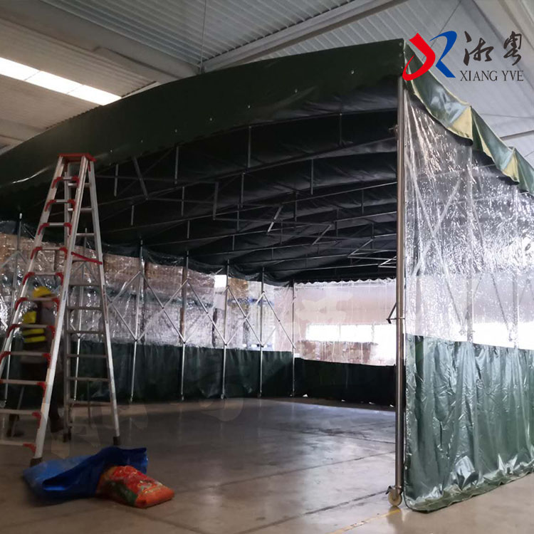 佛山三水 厂房活动折叠雨棚搭建 可移动雨蓬 电动伸缩雨篷
