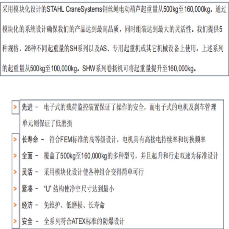 靠谱的进口电动葫芦型号