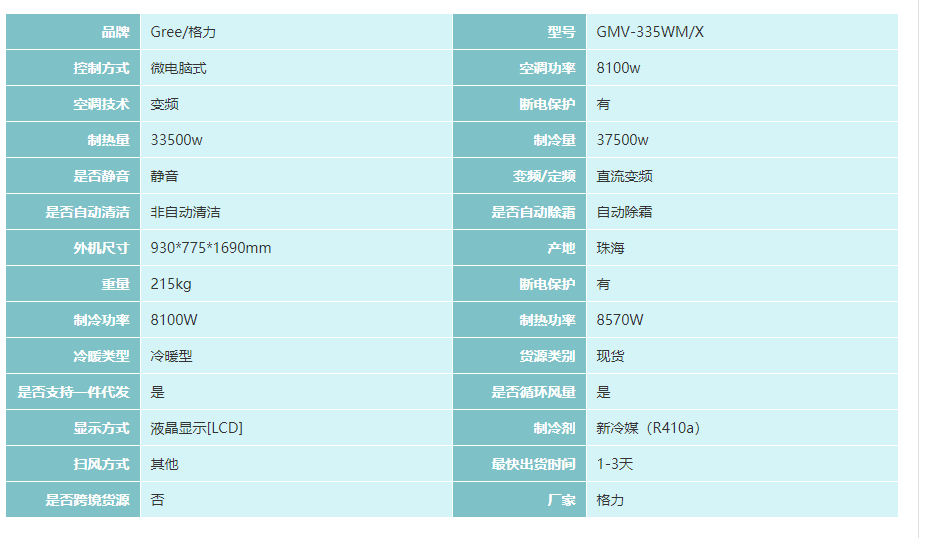 GMV EM直流变频多联式空调机组 GMV-300WM/AI