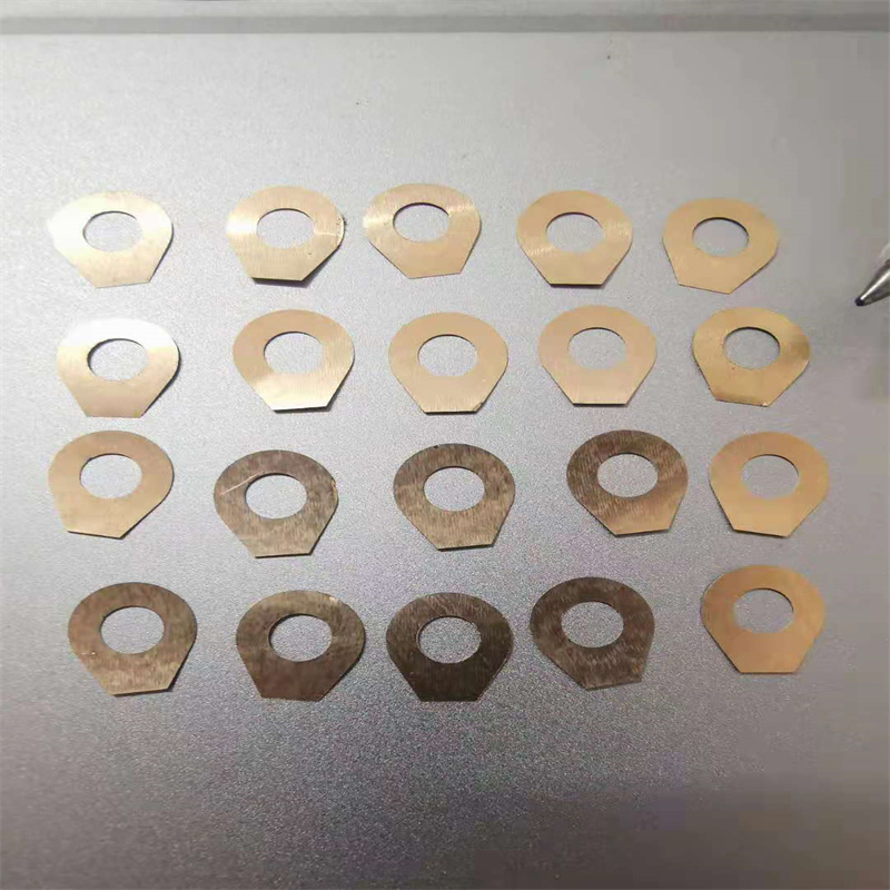 磷铜箔 激光打孔 间隙片 U型调整垫片 微孔加工 —华诺激光 异形加工