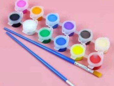 宁波DIY涂鸦彩绘陶瓷石膏上色丙烯颜料绘画幼儿园画画涂色颜料
