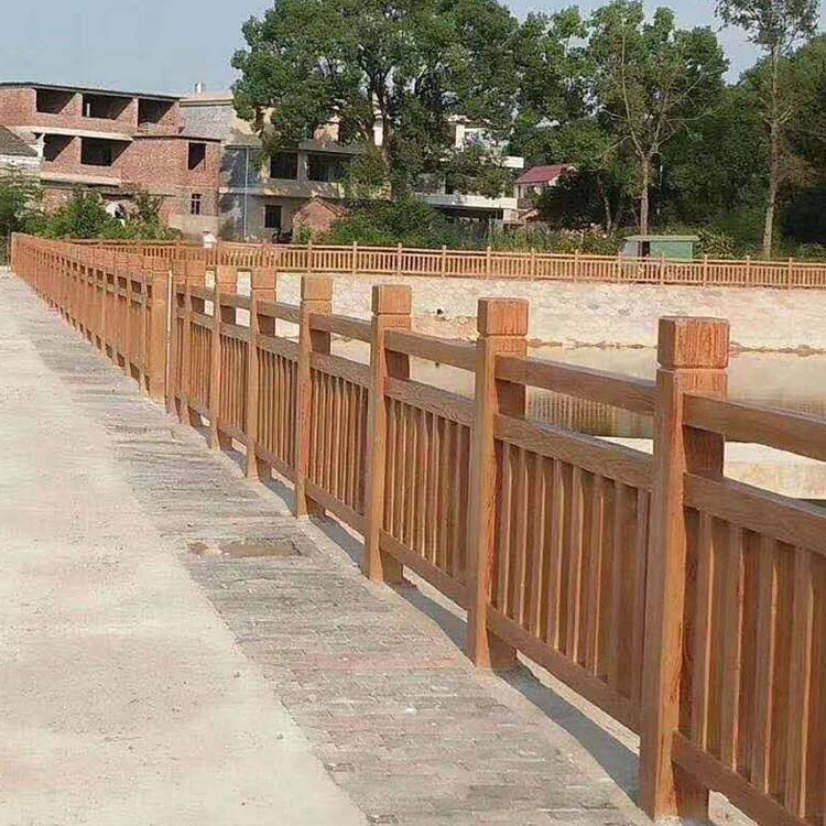 X型仿木栏杆 仿木纹水泥栏杆 混凝土水泥护栏 美观耐用