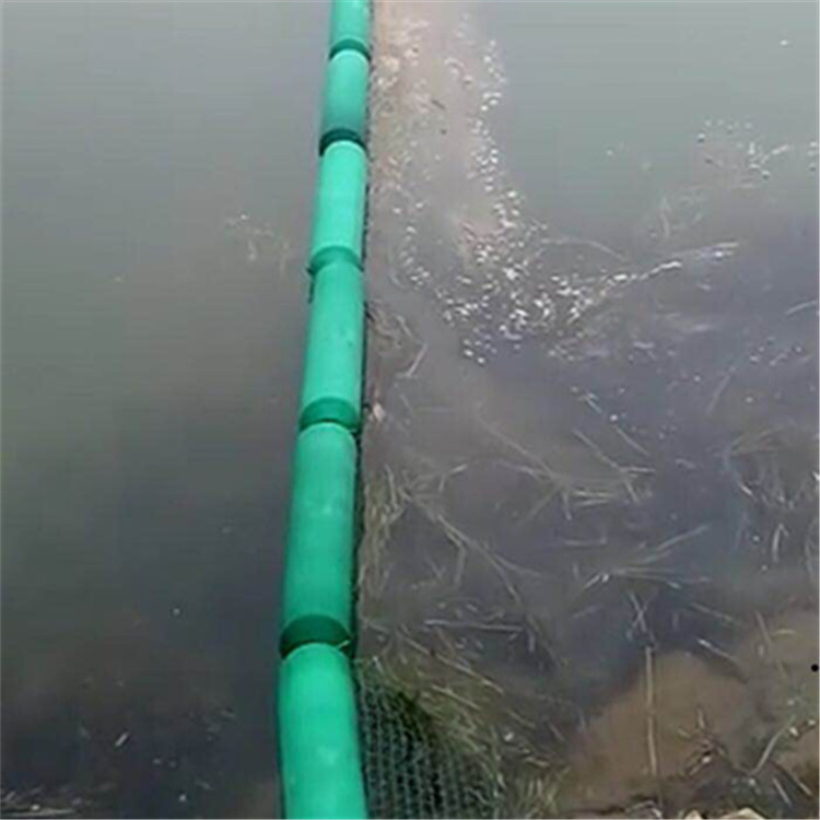 河道浮漂隔离带拦污绳浮排 PE塑料拦污浮筒
