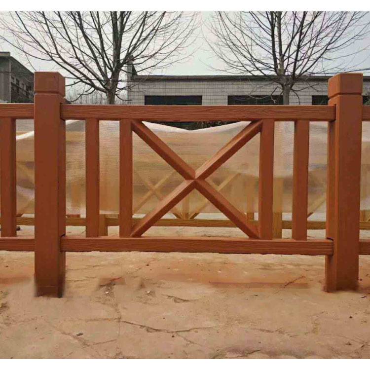 异性双叉仿木栏杆水泥景观护栏产品样式及价格