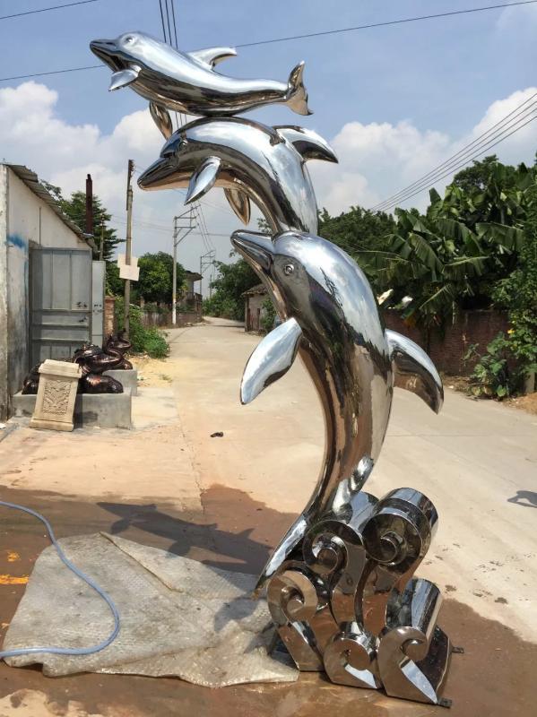 抽象动物不锈钢雕塑