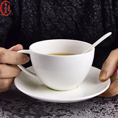 陶瓷咖啡具 纯白骨瓷英式下午茶杯碟礼品咖啡杯 批发定制 图案