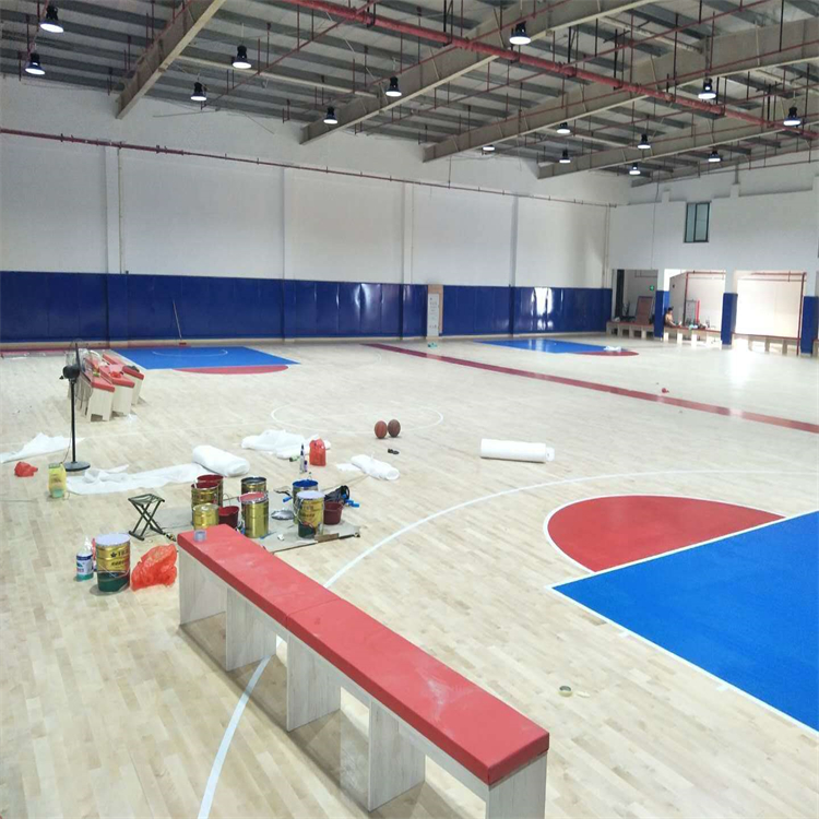 厂家体育运动木地板 实木木地板 篮球场木地板 安装 销售