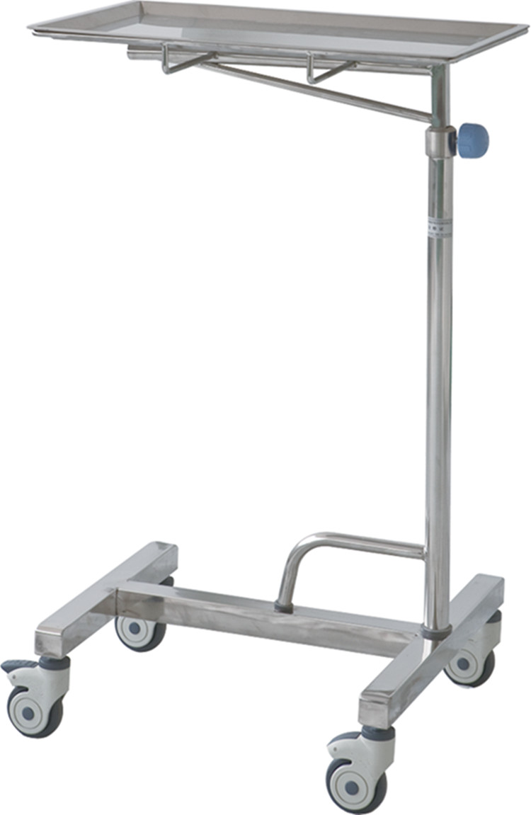 昂派UP-20007手术室不锈钢单杆升降器械台 单杆升降台 器械车