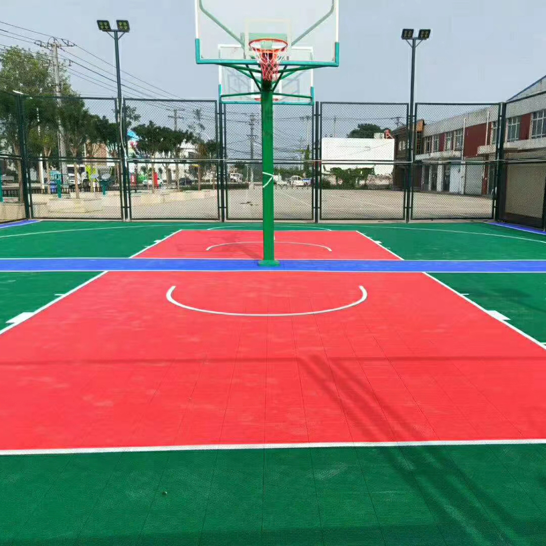 室外篮球场悬浮地板 幼儿园拼接悬浮地板 悬浮地板