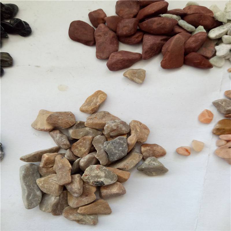 灰色洗米石 高粱红洗米石6-9毫米 胶粘石洗米石 盛运矿产