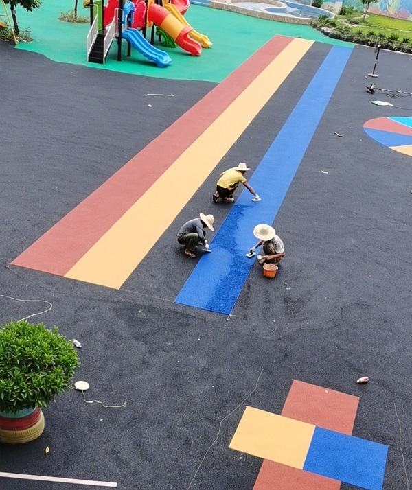 梅州幼儿园彩色地板施工 防滑耐磨 颜色多样