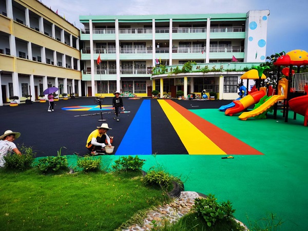 兴国幼儿园彩色地板施工 耐热耐寒 颜色多样