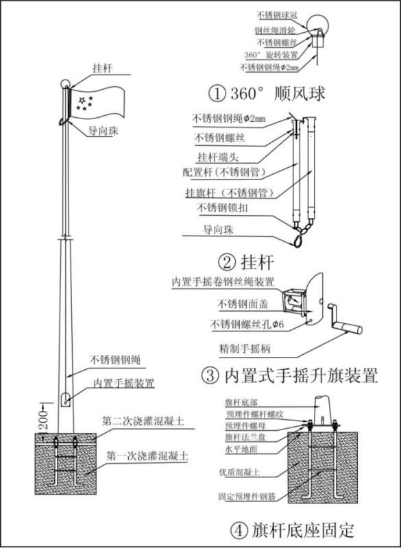 北京耐用的旗杆规格