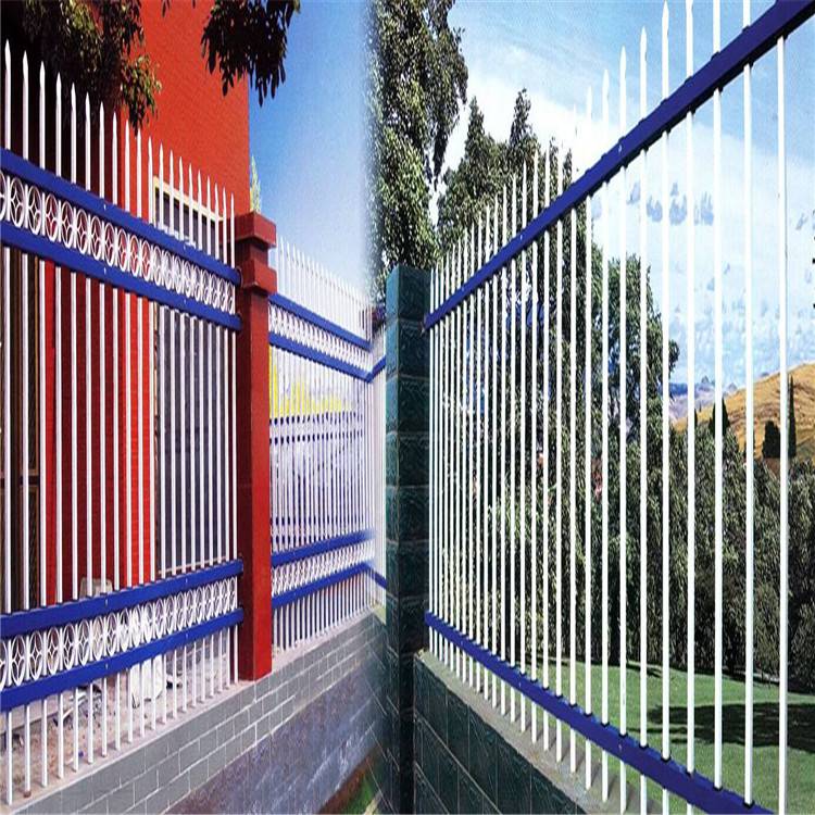 铁艺围墙栅栏锌钢护栏花园别墅护栏学校小区围栏组装喷塑铁艺栏杆