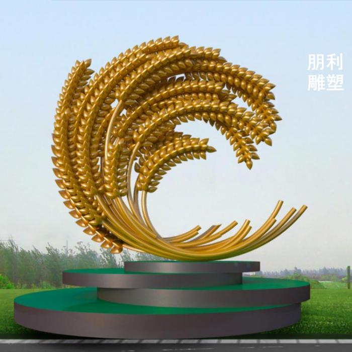 标准广场景观农作物雕塑-空间麦子穗雕塑制造厂家