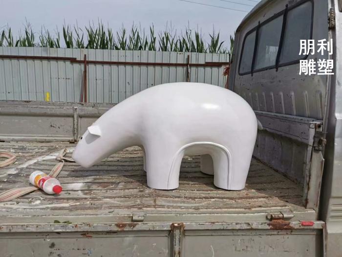 北极熊雕塑服务商 白钢北极熊雕塑厂家 室外雕塑