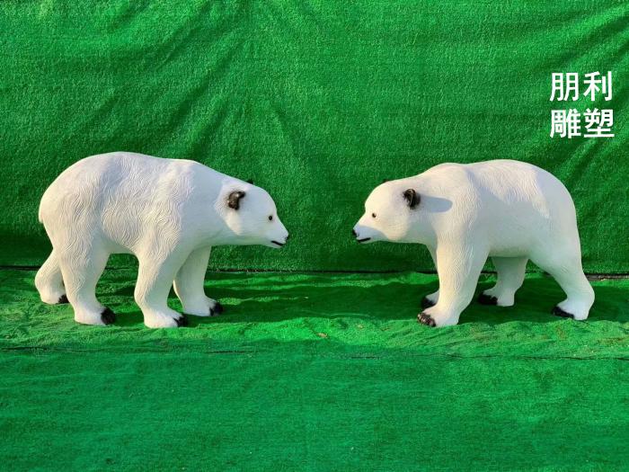 大型北极熊雕塑厂家 镀钛北极熊雕塑厂家 公园小品